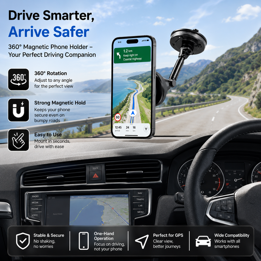 360° Magnetic vacuum suction Phone Holder